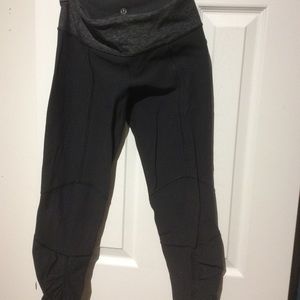 Lululemon reversible yoga ruched ankle yoga pants